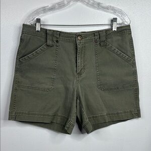 Vintage 90’s Faded Glory Green Outdoorsy Casual Short  Stretch Comfort Misses 14